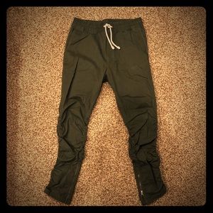 H&M Dropped Crotch Leg Zipper Joggers